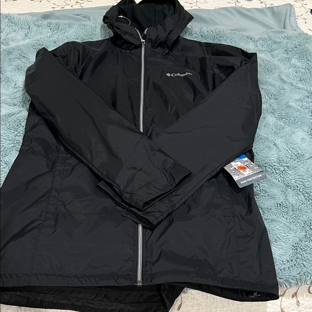 Columbia Black Outdoor Rain Jacket